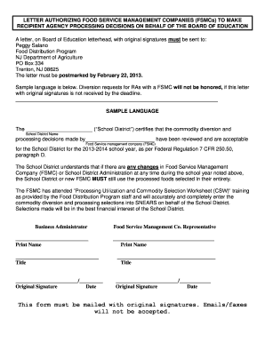 Letter of authorization template - FSMC Authorization Letter.pdf - State of New Jersey Department of ... - education state nj