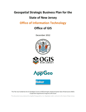 Geospatial Strategic Business Plan for the State of New Jersey ...