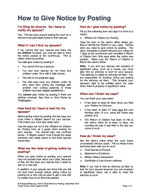 Texas Affidavit for Citation by Posting