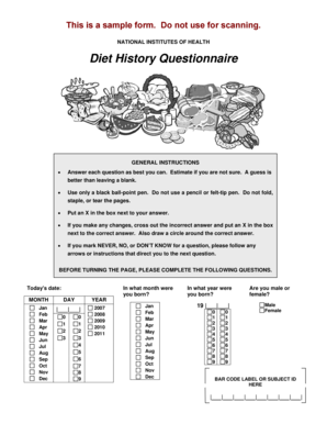 National Institutes of Health Diet History Questionnaire