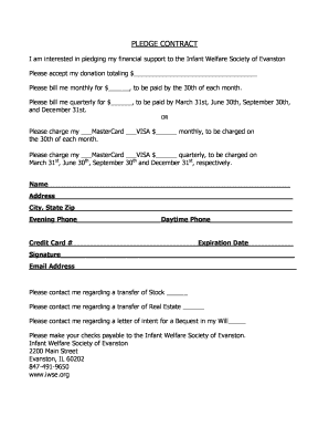 PLEDGE CONTRACT - bIWSEb - iwse