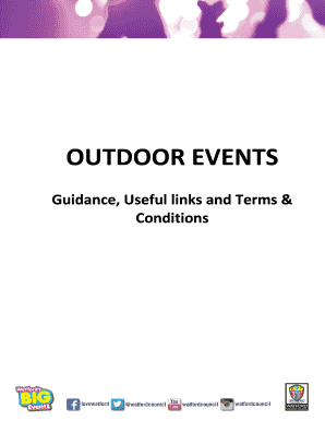 2 - Event Guidance terms and conditions useful links and sample documents - watford gov