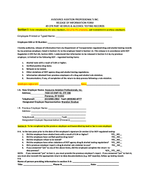 Employee bond agreement pdf - CFR49 DRUG ALCOHOL TESTING RECORDS REQUEST.docx