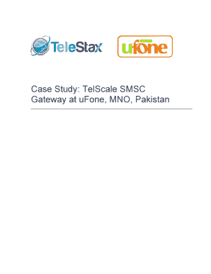 Case study examples - Case Study TelScale SMSC Gateway at uFone MNO Pakistan