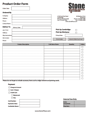 Product Order Form - bstoneplacebbcomb
