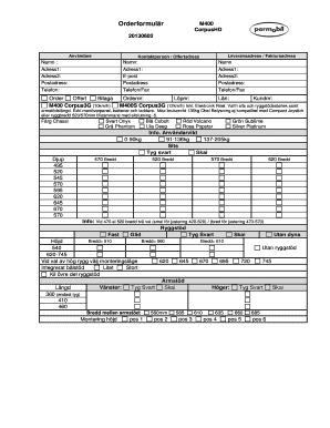 Order Form M400 CorpusHD