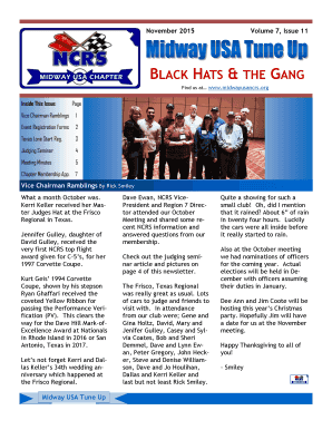 How to make spot report - BLACK H THE GANG - NCRS Midway USA Chapter - midwayusancrs