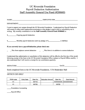 UC Riverside Foundation Payroll Deduction Authorization - staffassembly ucr