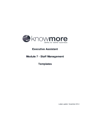 Executive Assistant Module 7 - Staff Management Templates