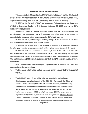 Letter of intent sample for scholarship - R-2015 Memorandum of Understanding (SUP) AFSCME TASC Cards