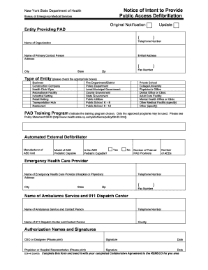 New york state department of health bureau of ems - New York State Department of Health Form-4135 Notice of - mlrems