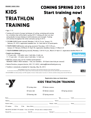 KIDS TRIATHLON TRAINING - fremontfamilyymcaorg