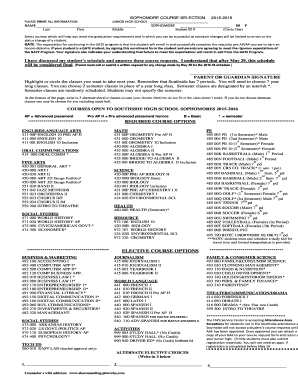 Overdue invoice email - SOPHOMORE COURSE SELECTION