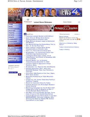 News 4 Tucson >> Fillable Online Page 1 Of 2 Kvoa News 4 Tucson Arizona News 4 Tucson >> Fillable Online Page 1 Of 2 Kvoa News 4 Tucson Arizona