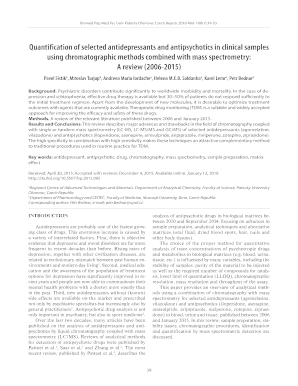 Quantification of selected antidepressants and antipsychotics in bb