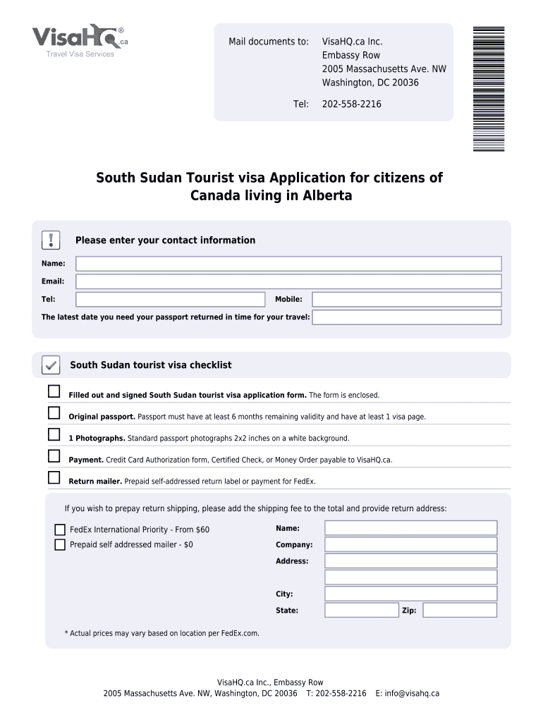 Fillable Online South sudan Visahq South Sudan Visa Application For Citizens Of Canada South Fillable Online South sudan Visahq South Sudan Visa Application For Citizens Of Canada South