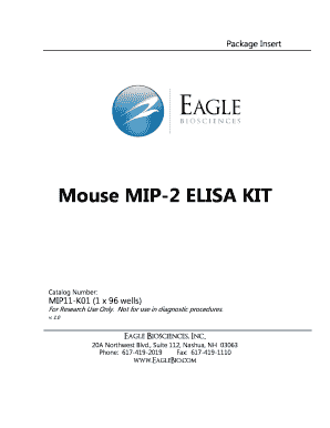 Package Insert Mouse MIP2 ELISA KIT Catalog Number: MIP11K01 (1 x 96 wells) For Research Use Only