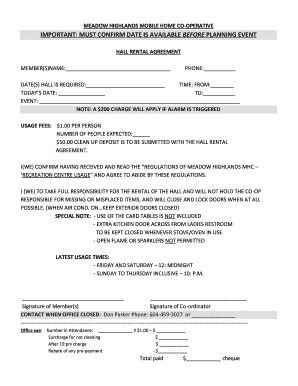 Mobile home rental agreement pdf - MEADOW HIGHLANDS MOBILE HOME CO-OPERATIVE IMPORTANT MUST - paradesquare