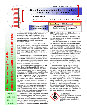 Communication of Chemical Hazards - Irving Materials, Inc.