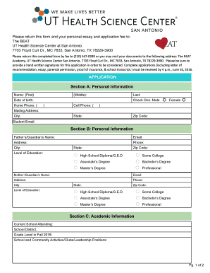 BEAT Program Application Form