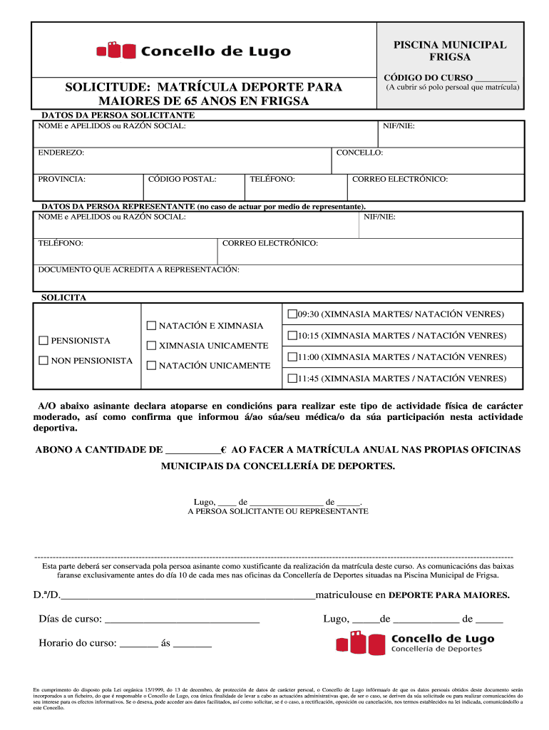 810glSOLIC MATRICULA DEPORTE MAIORES DE 65 ANOS FRIGSAdoc Vista previa en la página 1