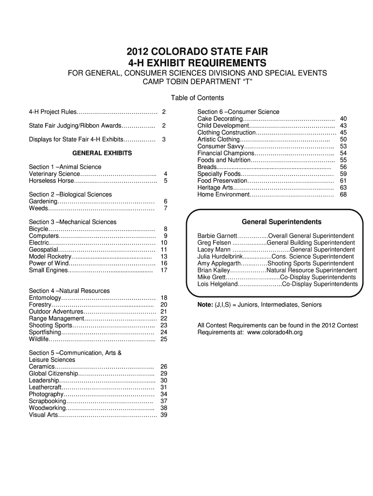 Fillable Online prowers colostate 4H Livestock Record Book Tips