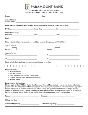 ATM Card Application Form-new - paramountbankcoke - paramountbank co