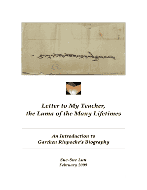 What is a letter of introduction for teaching - Letter to My Teacher, the Lama of the Many Lifetimes - Viet Nalanda - vietnalanda