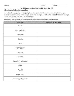 Unit 1 Exam Review (Due 10/20, 10/19 (for - Galena Park ISD Moodle