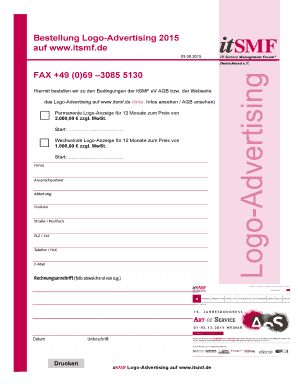 Logo Advertising Order Form