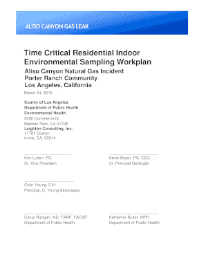 Time Critical bResidentialb Indoor Environmental bSamplingb Workplan - publichealth lacounty