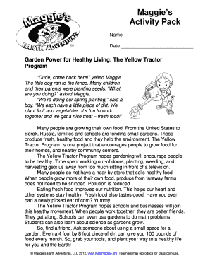 Garden Power for Healthy Living The Yellow Tractor - missmaggie