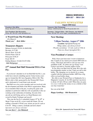 TAILSPIN NEWSLETTER - Western R/C Flyers - weflyrc