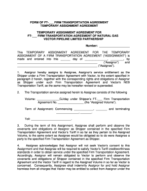 VPCN Firm Transportation Agreement Temporary Assignment 10-15-07doc