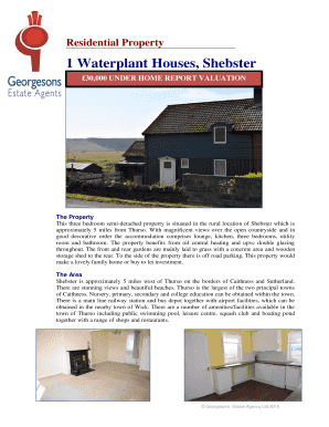 Mileage booklet - 1 Waterplant Houses Shebster - Georgesons Estate Agents