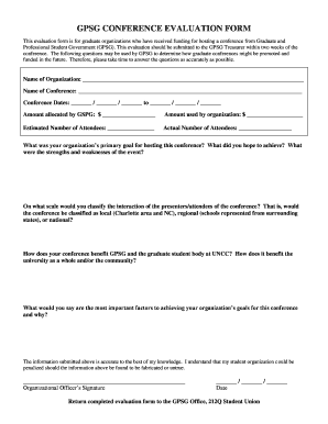 EVENT EVALUATION FORM - bsafcbbunccbbedub - safc uncc
