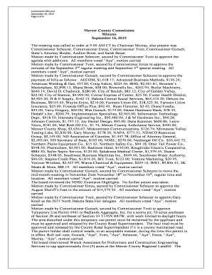 Mercer County Commission Minutes September 16, 2015 The ...