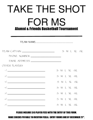 Alumni and Friends Basketball Tournament sign-up forms - overtoneagles