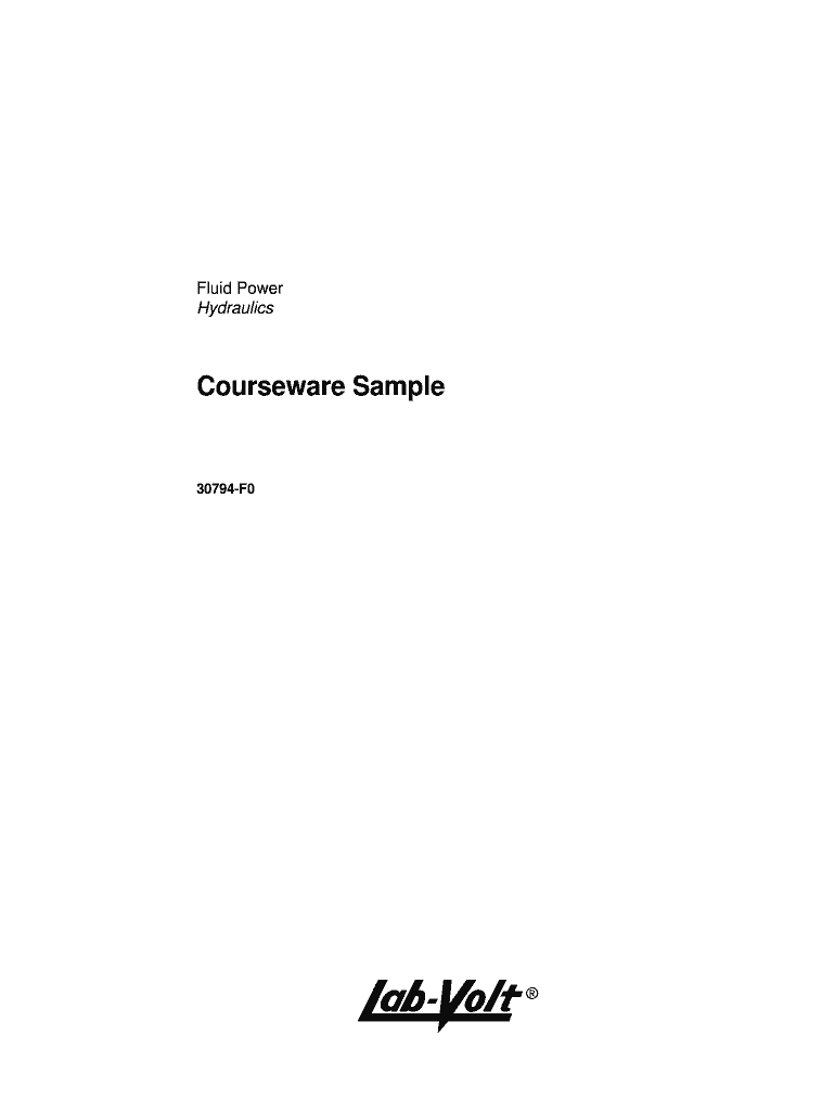 Fillable Online Hydraulics Training Courseware Sample - Amtek Company ...
