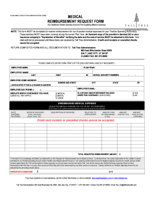 MEDICAL REIMBURSEMENT REQUEST FORM