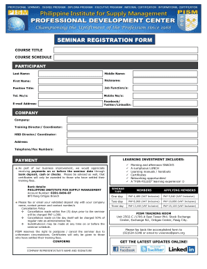 Course scheduler cornell - SEMINAR REGISTRATION FORM - bwebbbpismbborgb - web pism