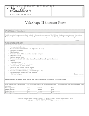 VelaShape II consent form - Mirabile MD Beauty Health