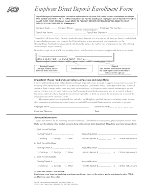 Employee Direct Deposit Enrollment Form - DataStaff Inc