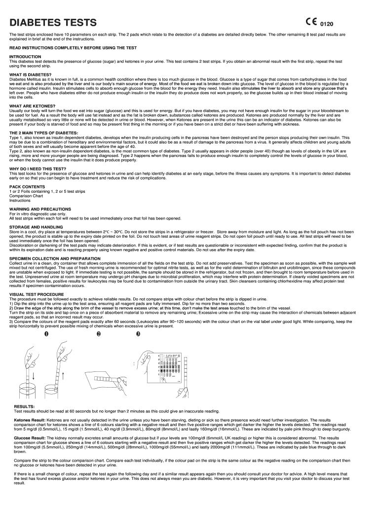 Fillable Online DIABETES TESTS Fax Email Print pdfFiller