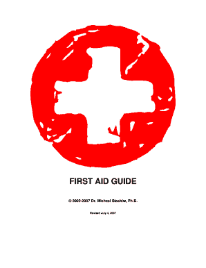 Fillable Online First Aid Guide in PDF format Fax Email Print - pdfFiller