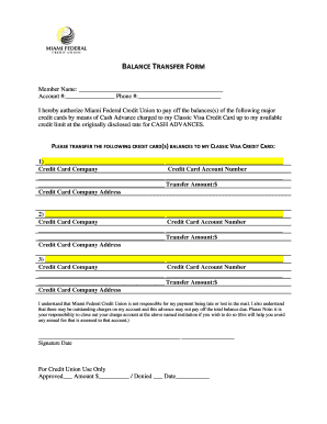 MFC Balance Transfer Form 08MAY12 - Miami Federal CU