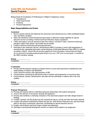 Civil service sample answer sheet pdf - Aledo ISD Job Evaluation Diagnostician Special Programs - human-resources aledo schoolfusion