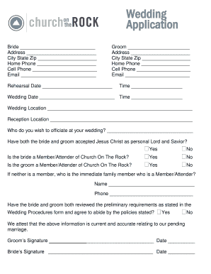 wedding application