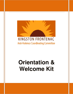 Orientation Welcome Kit Materials for new and potential KFACC member representatives - kfacc