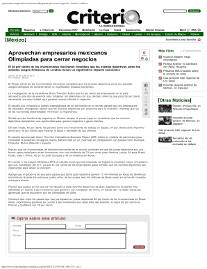 Aprovechan empresarios mexicanos Olimpiadas para cerrar negocios - Criterio - Mxico